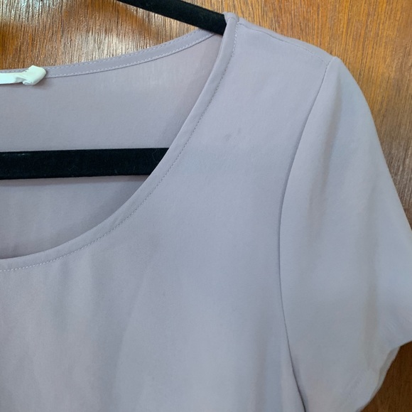 Lush Purple Taupe Blouse - Picture 3 of 3